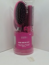 5-Piece Hair Brush Set, Adults and Teens, In Hot Pink