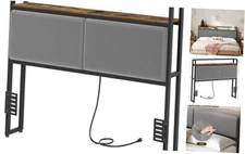 Queen Size Headboard, Upholstered Head Board with Charging Station, Headboard
