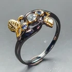Gemstone Natural Blue Topaz Ring 925 Sterling Silver Size 6.75 /R465327