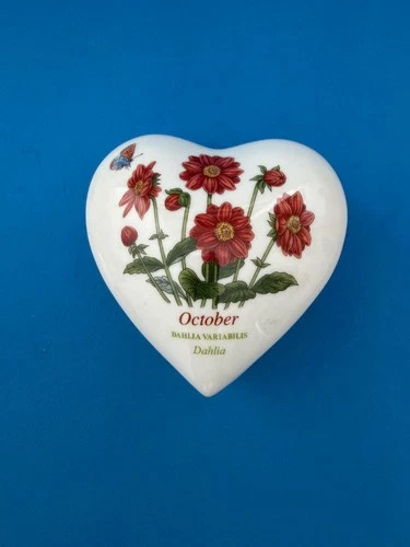Portmeirion Botanic Garden Heart Shaped Lidded Trinket Box