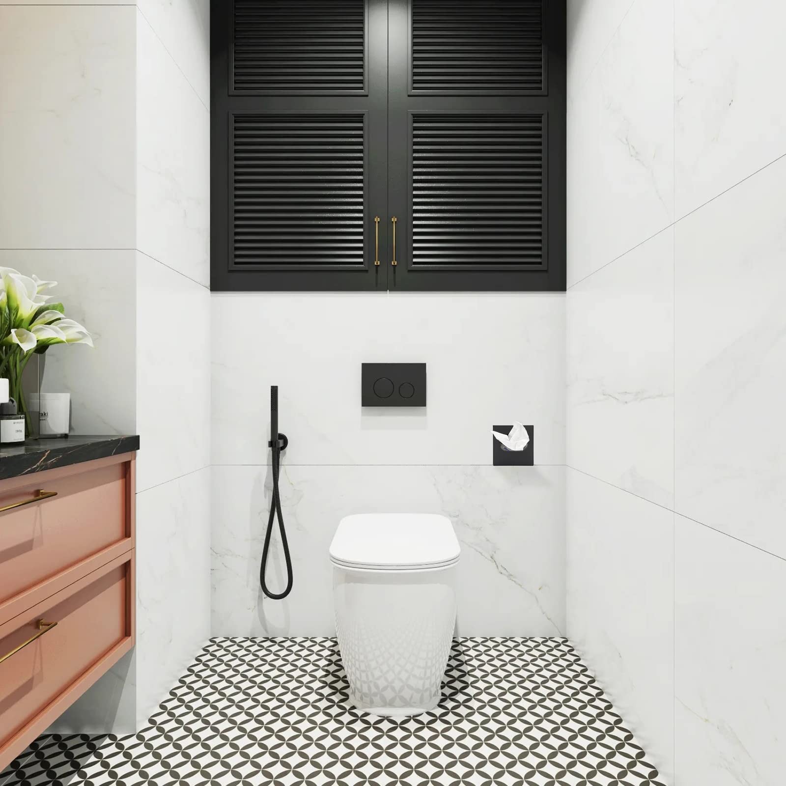 Square Tissue Box Cover - Stylish Cube Stainless Steel Tissue Box Holder, Mod...