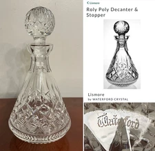 New/Unused Vintage WATERFORD CRYSTAL Lismore Roly-Poly Decanter IRELAND
