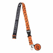 Naruto Shippuden "The Nine" Lanyard with Rubber Charm and Clear ID Sleeve
