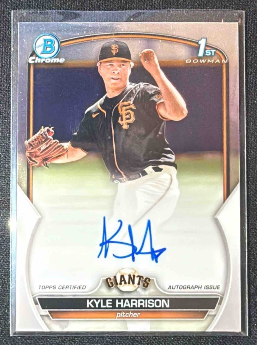 2023 Bowman Kyle Harrison #CPA-KH Chrome Auto 1st Prospect Giants