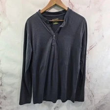 Olivers Shirt Mens Large Gray Merino Wool Long Sleeve Henley Base Layer Capsule 
