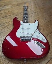 Fender Stratocaster  0144600509 Candy Apple Red 6 string electric guitar.