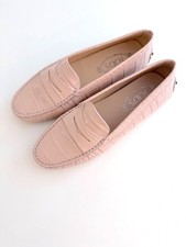 Tods Mokassins Loafer Gommino Rosa Leder Krok...