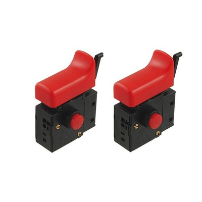 Lock on Speed Control Electric Drill Trigger Switch AC 250V 6A 2 PCS