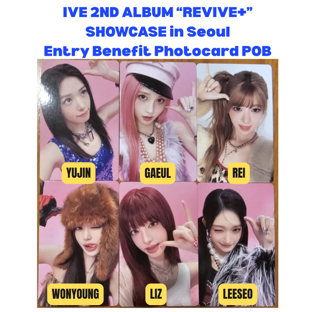 IVE 2ND ALBUM "REVIVE+" SHOWCASE in Seoul Entry Benefit Photocard POB