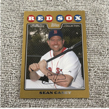 Topps 2008 Updates & Highlights Sean Casey #UH2 Gold Serial Boston Red Sox