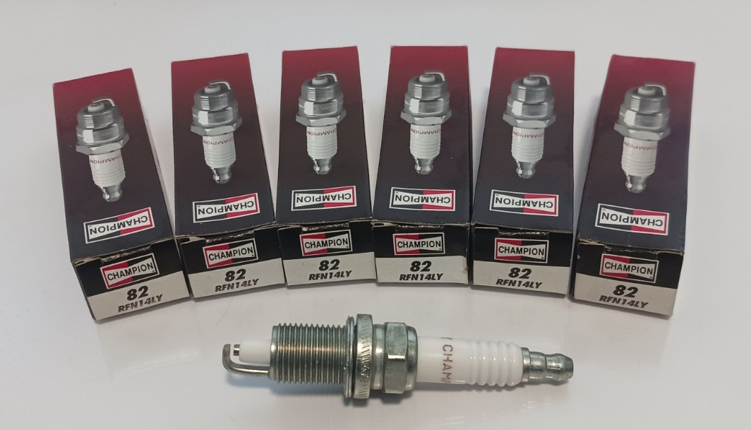 6X GENUINE CHAMPION RFN14LY COPPER PLUS SPARK PLUGS 82 AMC JEEP FREE SHIPPING