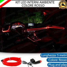 KIT LED INTERNI AMBIENTE FIBRA OTTICA ROSSO 5 METRI PER CITROEN C4 PICASSO II