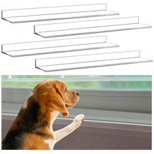 2 Set 4 Pcs 29.5'' x 3.25'' Width Clear Window Sill Protector from Dog Cat Sc...