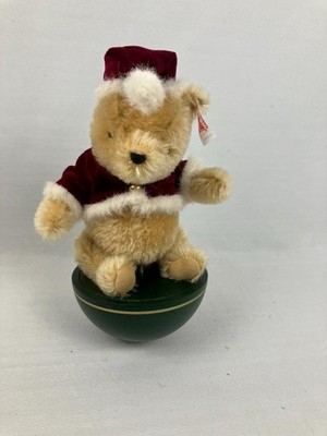 2006 STEIFF 668647 WINNIE THE POOH BEAR ROLY POLY CHRISTMAS TUMBLER #00200 MIB