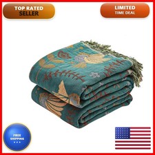 Xiblc Boho Throw Blanket 100 Cotton Ultra Soft Luxury Throw Rustic Quilt 50X60