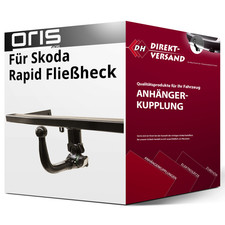 Für Skoda Rapid Fließheck Typ NH3 (Oris) Anhängerkupplung vertikal abnehmbar neu