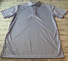 Collars  Co Men Large Featherweight Relaxed Blue Stripe Dress Collar Polo Shirt