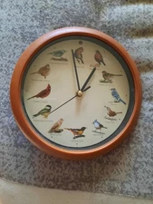 Sangtai 6168 Musical Birds Singing Clock Quartz Wall Mounted Tested/Works Brown