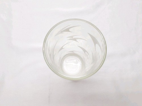Vintage MCM White Retro Atomic Boomerang Highball Glass Tumbler - Picture 6 of 8