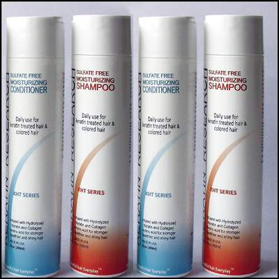 Sulfate free for brazilian keratin treatment 4 bottles shampoo conditioner set