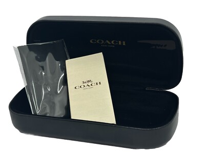 NEW Coach Black Hard Clamshell SUNGLASSES Case With  display picture 1