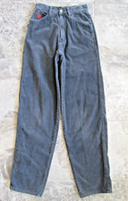 Vintage Normandee Rose Pants 5L 23x32 Corduroy Faded Black Tapered Leg High Rise