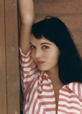 Elsa Martinelli Italian actress in striped shirt circa 1960 Old Photo