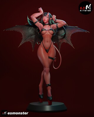 ES Monster Meru Succubus 75mm 1/6 1/4 scale resin anime figure DIY unpainted