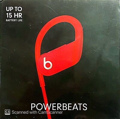Beats by Dr Dre Powerbeats6386 High-Performance Wireless Earphones Red  GUC NEW 190199246386|