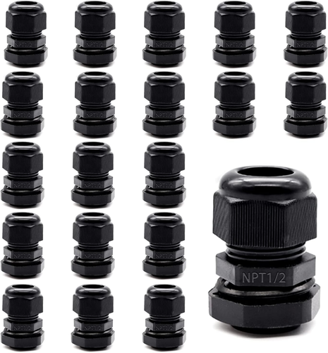 20 Stück Nylon Kabelverschraubungen 1/2" Npt, wasserdicht verstellbarer Durchmesser - Bild 8 von 12