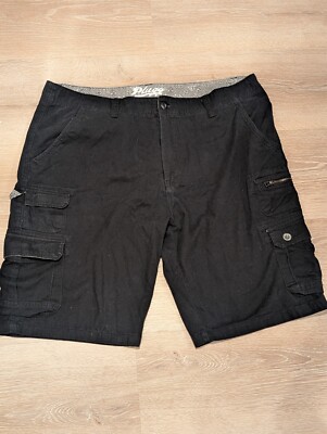 Plugg Men's Size 38 Black Cargo Shorts Outdoor Pockets