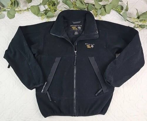 VTG Mountain Hardwear Fleece Gore Windstopper Full Zip Black Size S Made in USA - 第 1/8 張圖片