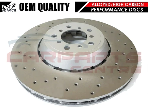 FOR BMW M4 REAR SLOTTED DRILLED BRAKE DISCS TEXTAR OEM PADS WIRE SENSOR 370mm - Picture 3 of 4