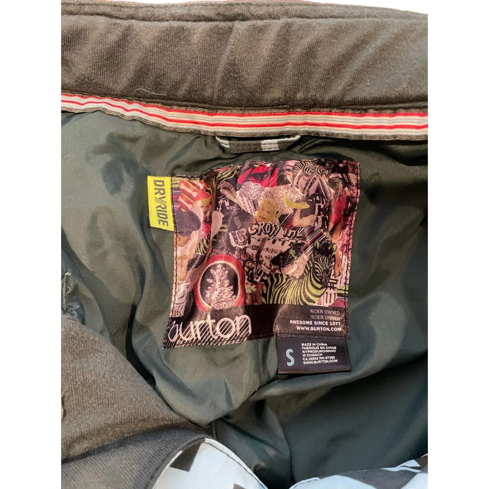 burton dry ride lucky geometric pants