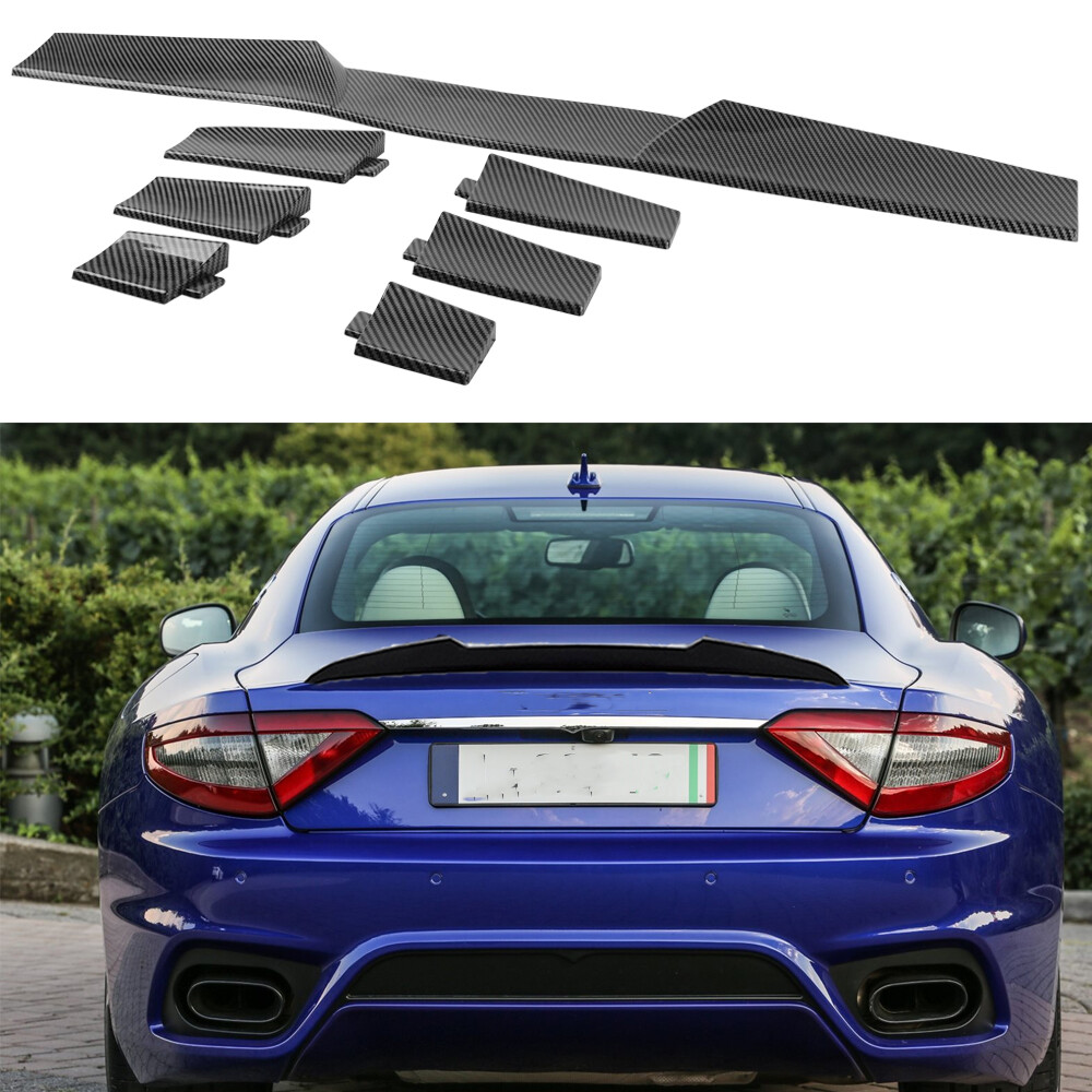 Carbon Fiber Look Car Rear Trunk Spoiler Wing Duckbill For Maserati Gran Turismo