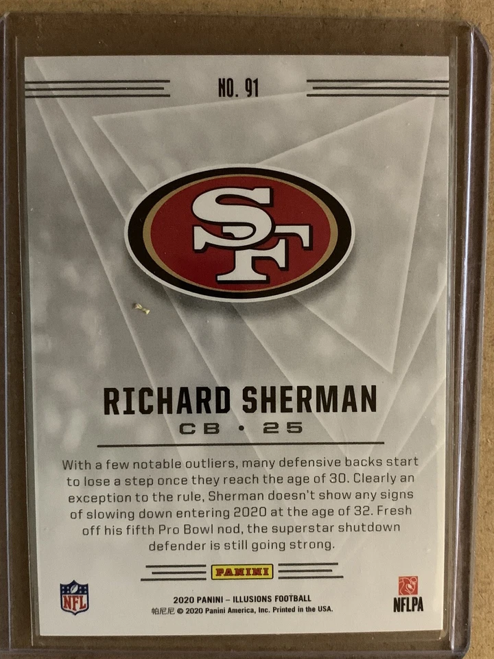 Richard Sherman 2020 Panini Illusions 029/149 - Image 2 of 2