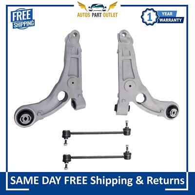 New Front Lower Control Arms w/ Sway Bar End Links Kit For 2014-18 Jeep Cherokee