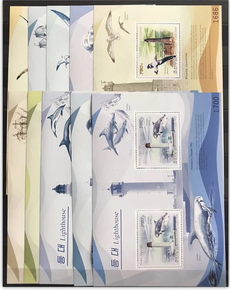 25 x Lighthouses/ Shells / Dolphins /Marine Birds / Ships  -- MNH**  Del.12 - Image 2 of 3