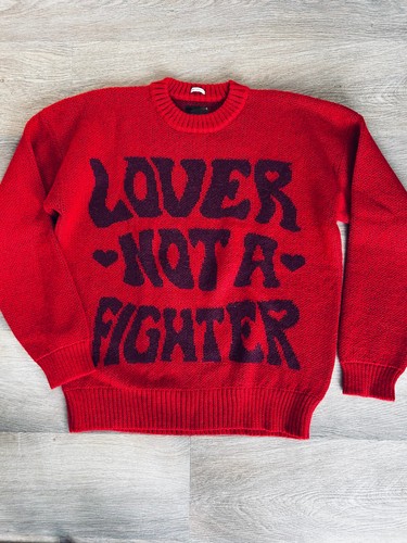 MOTHER - Lover Not A Fighter - Women’s Medium Red Sweater - Alpaca Wool Acrylic - Picture 4 of 14