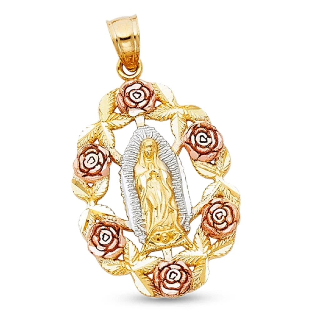 Virgin mary rose gold best sale necklace