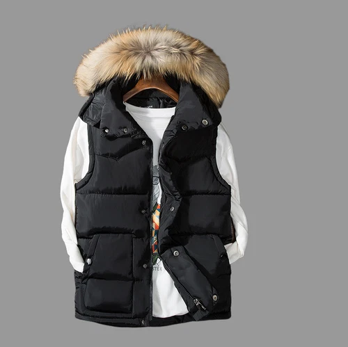 New Mens Winter Padded Puffer Sleeveless Coat Warm Hooded Vest Quilted Jacket - Picture 10 of 17