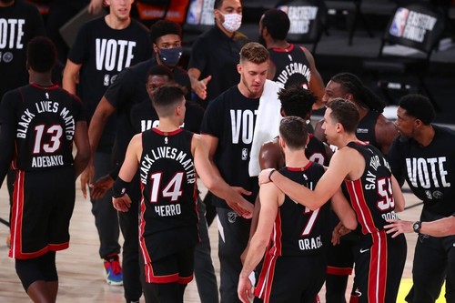 Gabe Vincent 2019-20 Miami Heat NBA Vice Edition August 10, 2020 Game Jersey - Picture 9 of 13