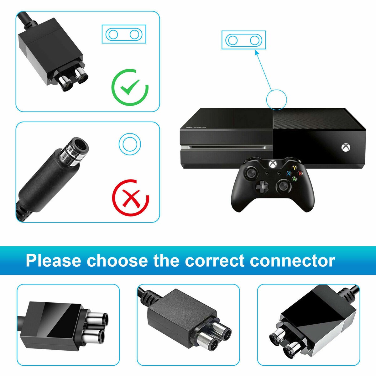 For Microsoft XBOX ONE Console AC Adapter Brick Charger Power