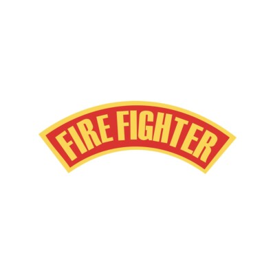 2 x Feuerwehr Bügeltransfers für Stoffe Feuerwehrmann Ersthelfer Feuerwehr