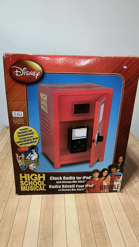 Radio Reloj Musical Escuela Secundaria para iPod y Disney Mix Stick/Alarma, Armario - Nuevo Foto 3 de 4