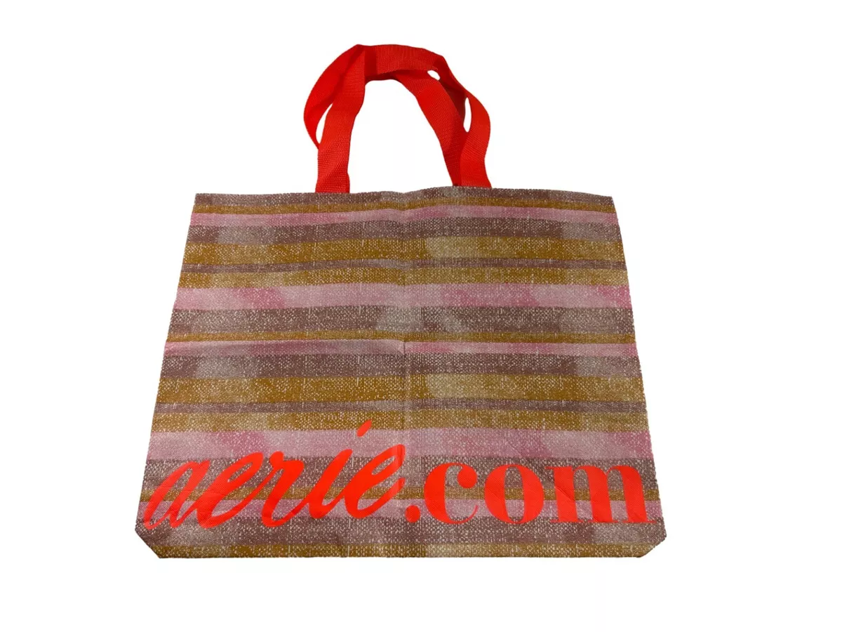 American Eagle Aerie.com Tote Bag Beach Groceries Shopping Orange