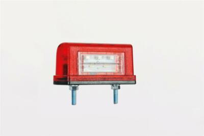 2x 2-Funktion 12/24V LED Kennzeichenleuchte Leuchte mit Rücklicht und Kabel (L...