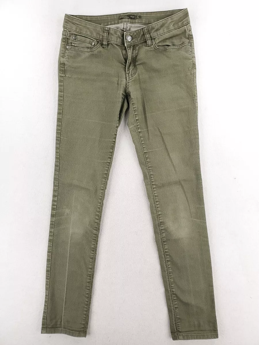 Olive green skinny store pants womens