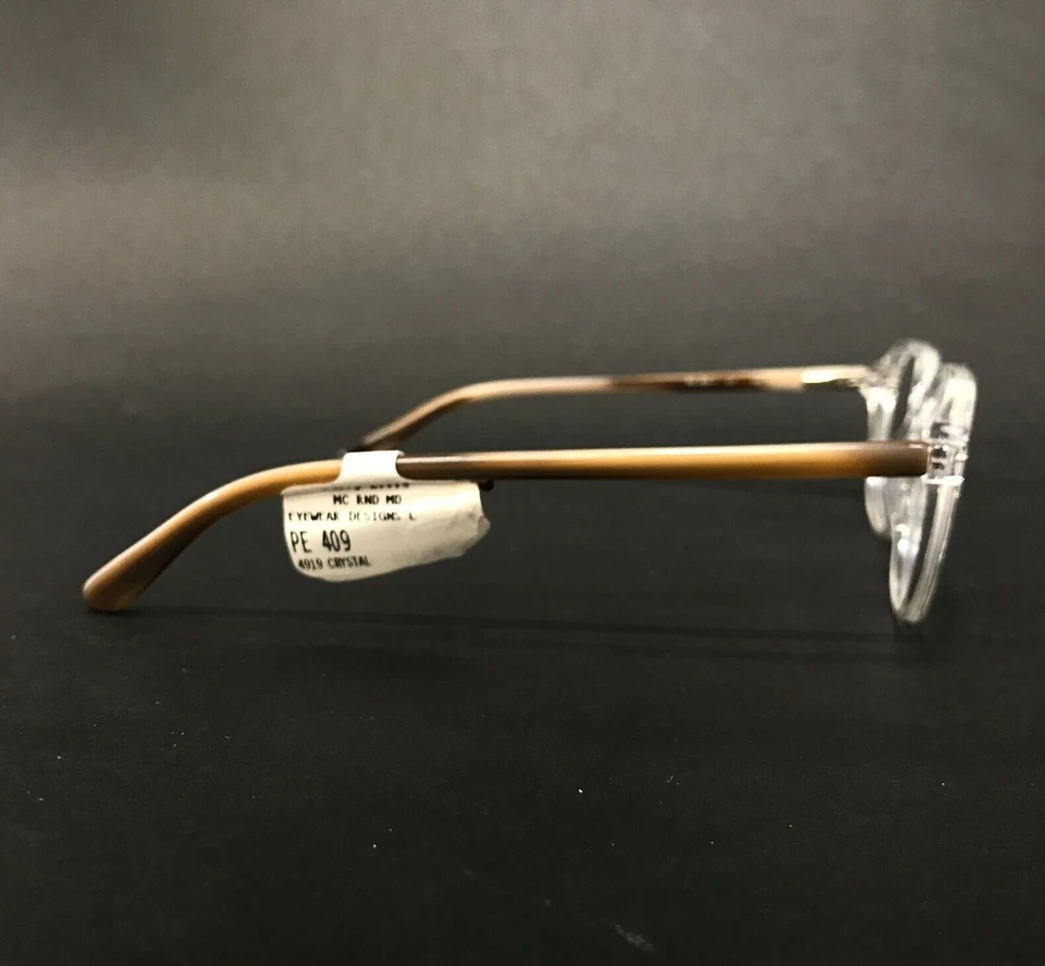 Perry Ellis Eyeglasses Frames PE409-1 Brown Clear Round Full Rim 49-19-140 - Image 4 of 4