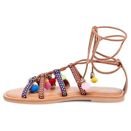 Mossimo Supply Sandalias Mujer Talla 11 Envolventes Tobillo Kayla Gladiador Sandalias NW Foto 2 de 4